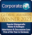 Corporate INTL Global Awards Winner 2023 - Inheritance & Succession Law